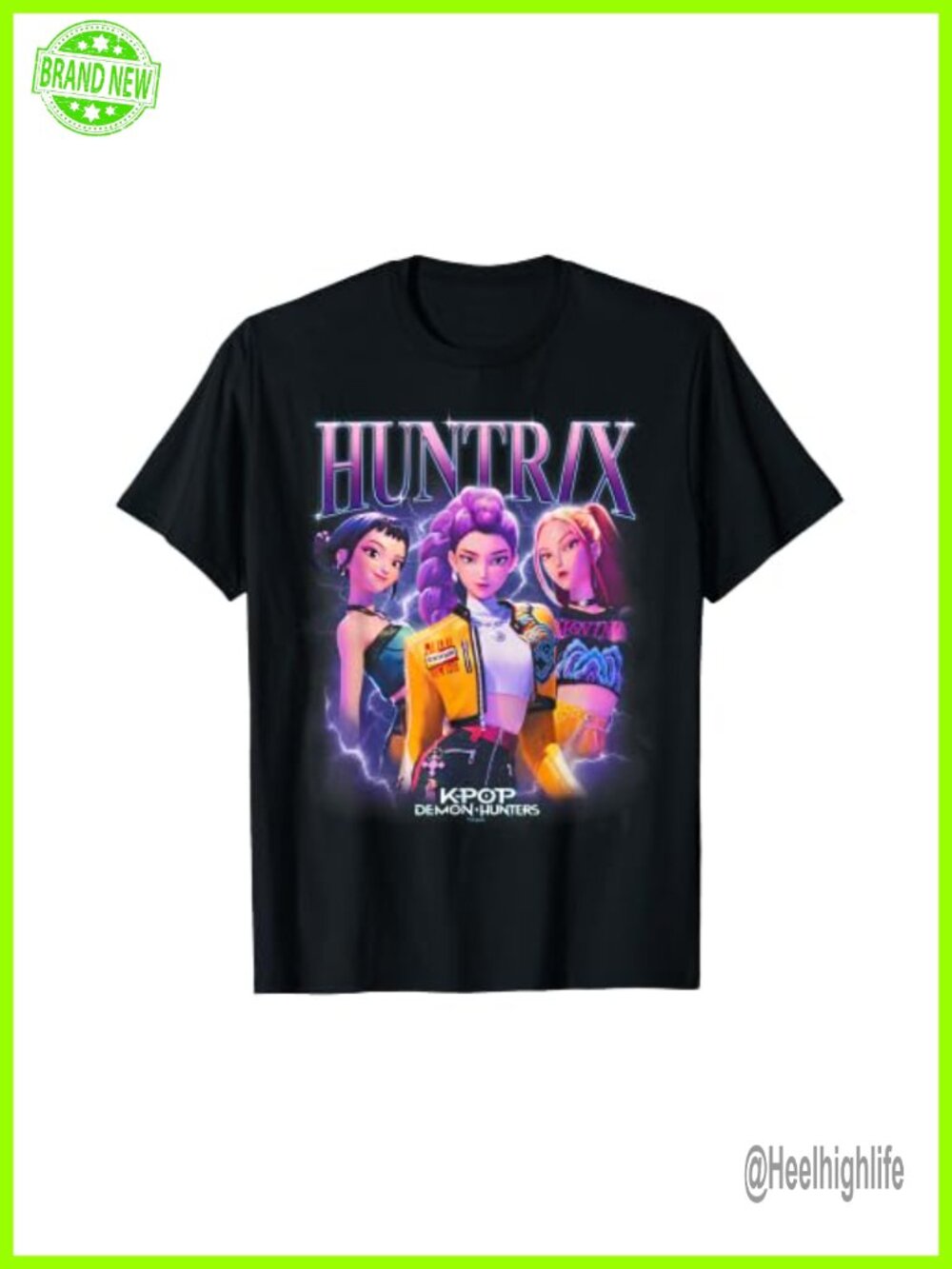 KPop Demon Hunters Graphic Tee Official Heartthrob Short Sleeve Casual T-Shirt